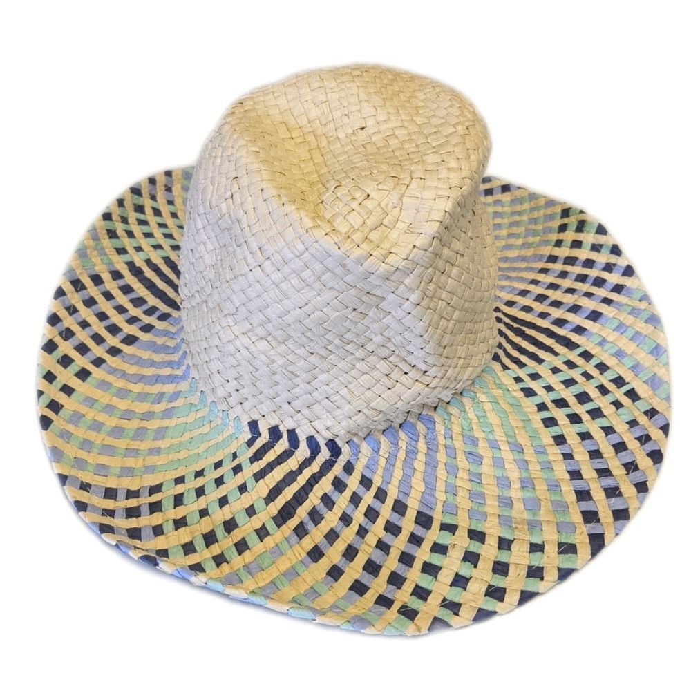 Vineyard Vines Martha's Vineyard NWT 100% Paper straw fedora hat, deep bay blue